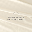 Full/Double Checkered Ivory Embossed Microfiber Sheet Set - Checkered Pattern