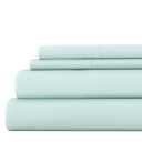 California King Chevron Aqua Embossed Microfiber Sheet Set - Chevron Pattern