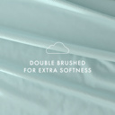 Full/Double Chevron Aqua Embossed Microfiber Sheet Set - Chevron Pattern