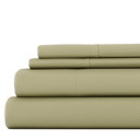 King Chevron Sage Embossed Microfiber Sheet Set - Chevron Pattern