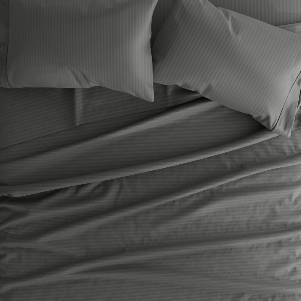 Embossed Microfiber Sheet Set - Striped Pattern