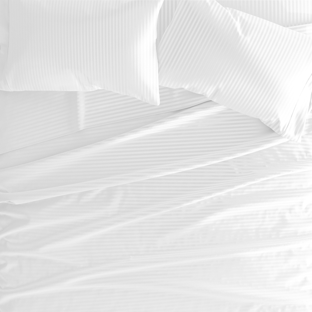 Embossed Microfiber Sheet Set - Striped Pattern