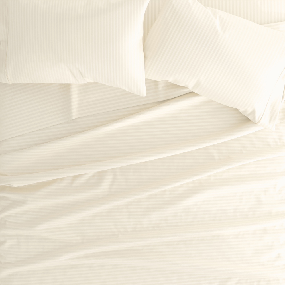 Embossed Microfiber Sheet Set - Striped Pattern