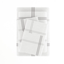 California King Checkered Gray 100% Cotton Flannel Sheet Set in Timeless Patterns