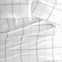 Full/Double Checkered Gray 100% Cotton Flannel Sheet Set in Timeless Patterns