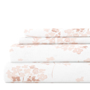 California King Flower Bunch Pink 100% Cotton Flannel Sheet Set in Timeless Patterns