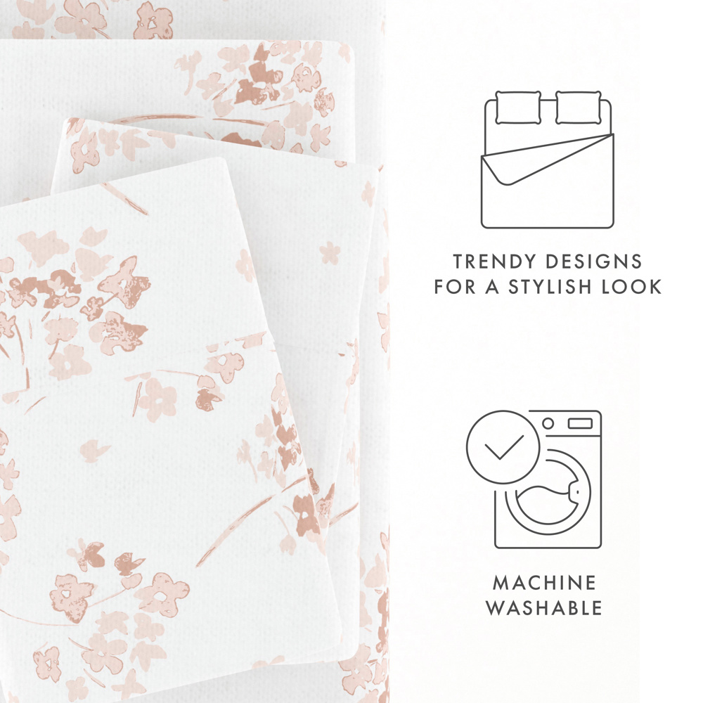 100% Cotton Flannel Sheet Set in Timeless Patterns