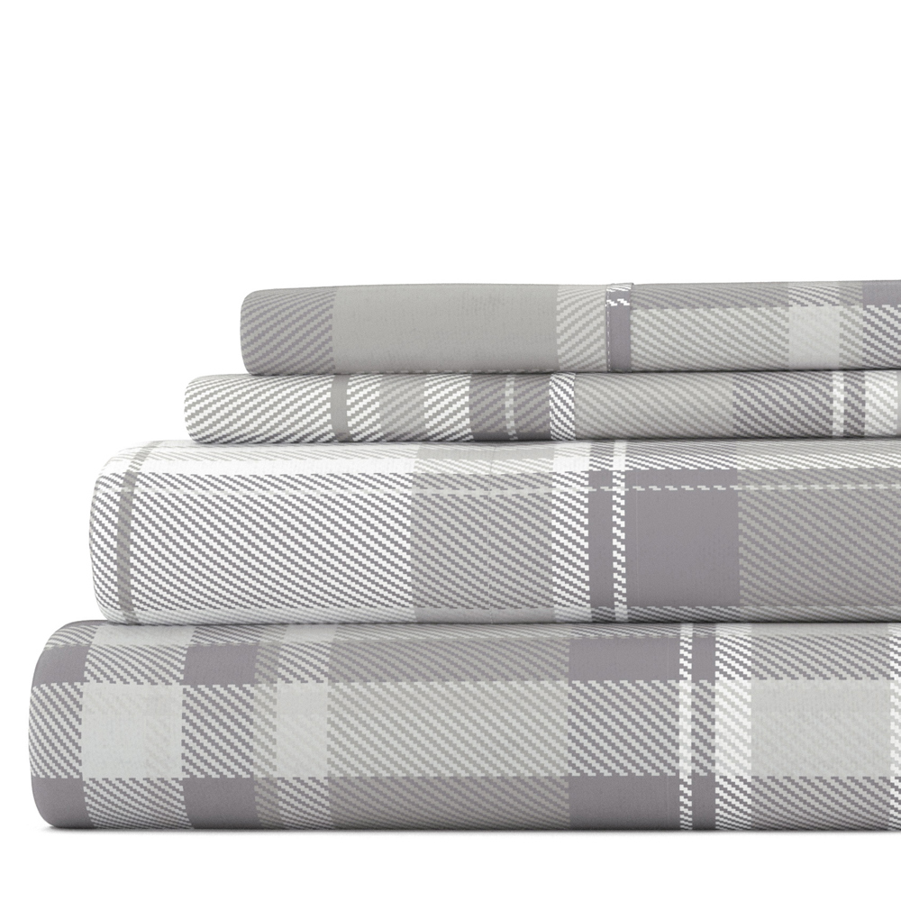 100% Cotton Flannel Sheet Set in Timeless Patterns