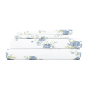 California King Rose Bunch Light Blue 100% Cotton Flannel Sheet Set in Timeless Patterns