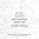 California King Rose Bunch Pink 100% Cotton Flannel Sheet Set in Timeless Patterns