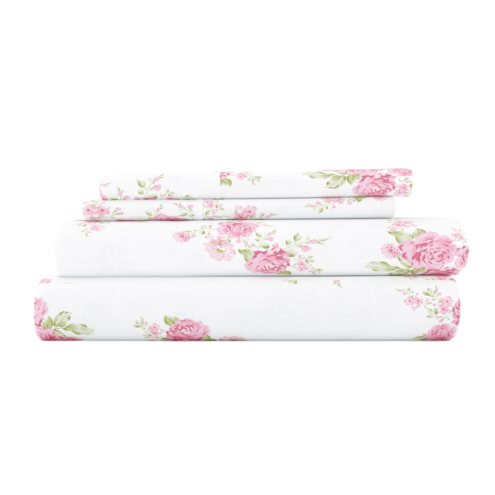 100% Cotton Flannel Sheet Set in Timeless Patterns