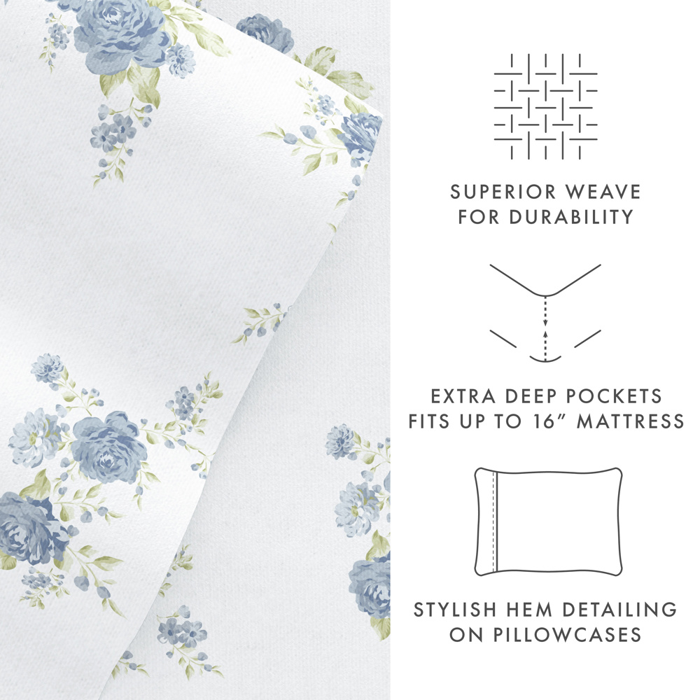 100% Cotton Flannel Sheet Set in Timeless Patterns