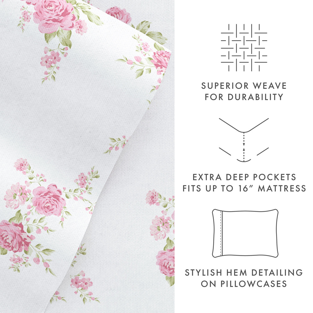 100% Cotton Flannel Sheet Set in Timeless Patterns