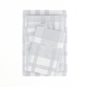 King Woven Light Blue 100% Cotton Flannel Sheet Set in Timeless Patterns