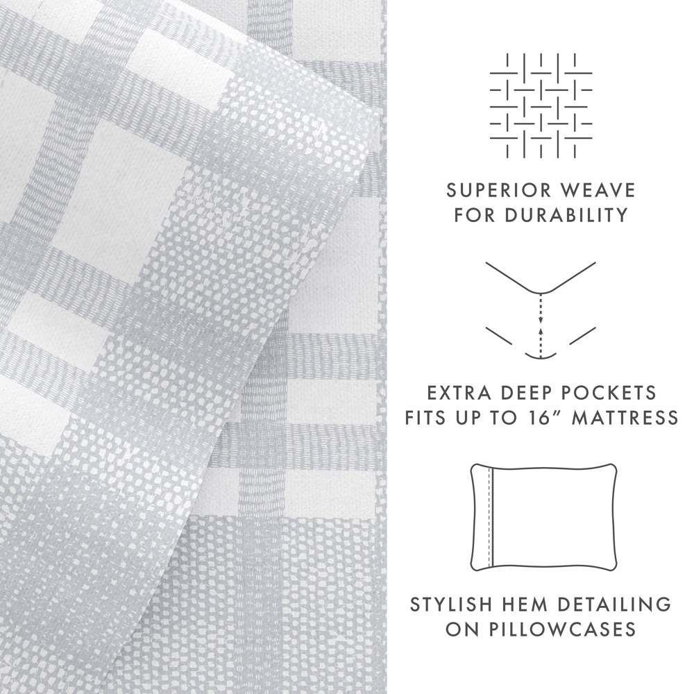 100% Cotton Flannel Sheet Set in Timeless Patterns