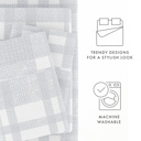 Twin Woven Light Blue 100% Cotton Flannel Sheet Set in Timeless Patterns