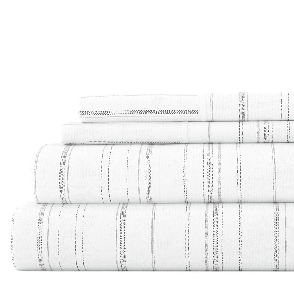 100% Cotton Flannel Sheet Set in Timeless Patterns