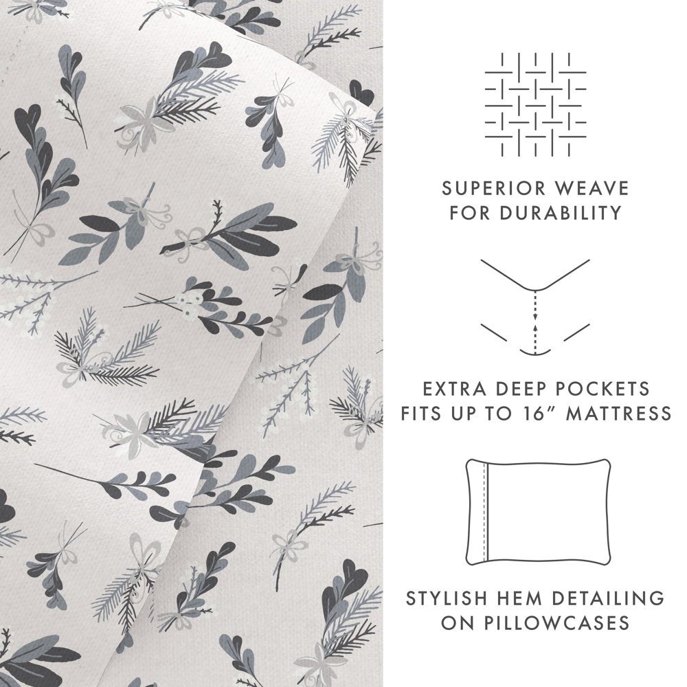 100% Cotton Flannel Sheet Set in Timeless Patterns