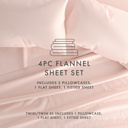  100% Cotton Flannel Sheet Set in Solid Colors