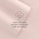 California King Blush 100% Cotton Flannel Sheet Set in Solid Colors