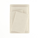 California King Ivory 100% Cotton Flannel Sheet Set in Solid Colors