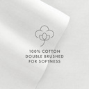 Full/Double White 100% Cotton Flannel Sheet Set in Solid Colors