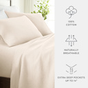  Jersey Knit Sheets - 100% Cotton - Ultra Soft - 4 Piece Sheet Set - Four Way Stretch