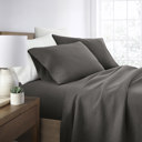 Full/Double Gray Jersey Knit Sheets - 100% Cotton - Ultra Soft - 4 Piece Sheet Set - Four Way Stretch