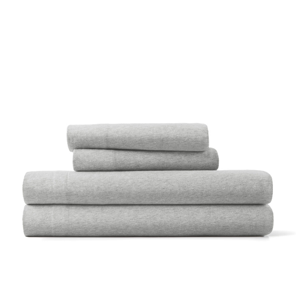 Jersey Knit Sheets - 100% Cotton - Ultra Soft - 4 Piece Sheet Set - Four Way Stretch