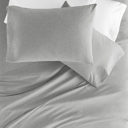 Full/Double Light Gray Jersey Knit Sheets - 100% Cotton - Ultra Soft - 4 Piece Sheet Set - Four Way Stretch