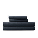 Full/Double Navy Jersey Knit Sheets - 100% Cotton - Ultra Soft - 4 Piece Sheet Set - Four Way Stretch