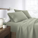 Full/Double Sage Jersey Knit Sheets - 100% Cotton - Ultra Soft - 4 Piece Sheet Set - Four Way Stretch