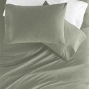 Full/Double Sage Jersey Knit Sheets - 100% Cotton - Ultra Soft - 4 Piece Sheet Set - Four Way Stretch