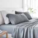  Linen Bamboo-Blend Breathable Luxury Bed Sheet Set