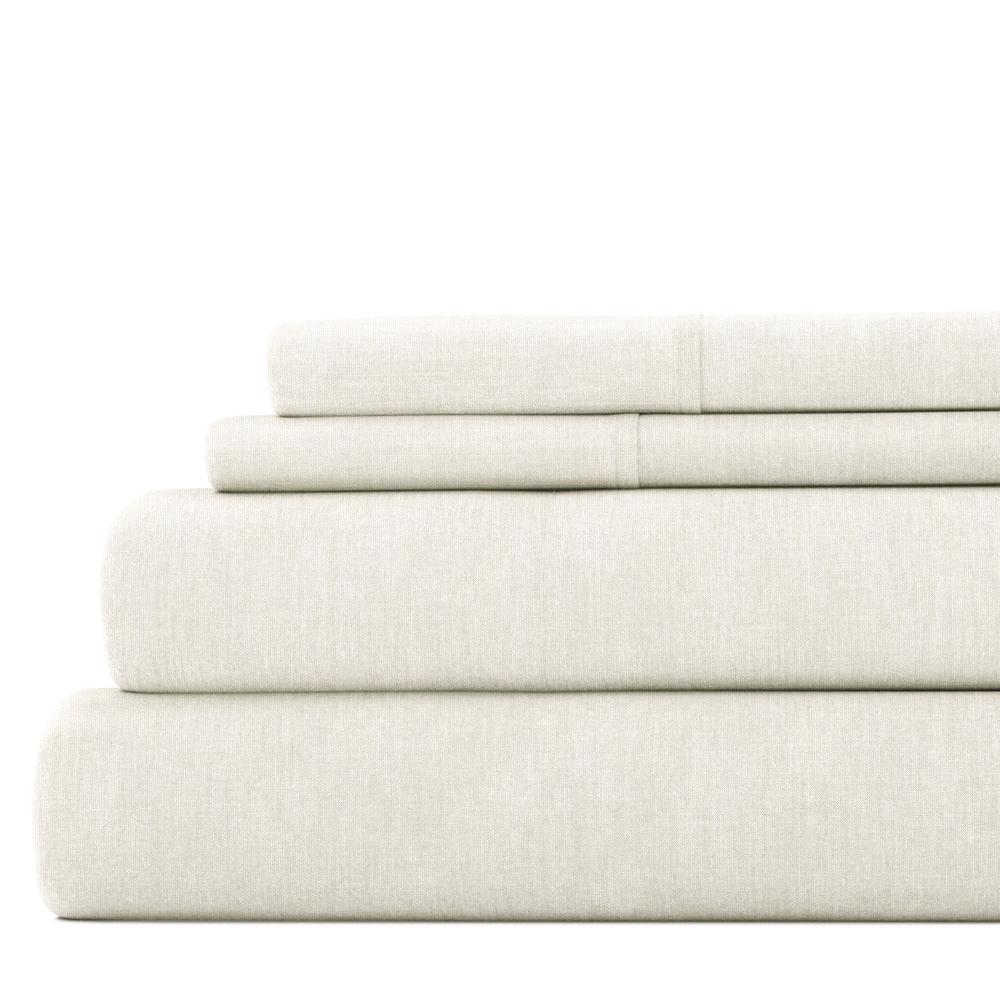 Linen Bamboo-Blend Breathable Luxury Bed Sheet Set