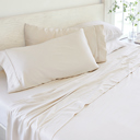 California King Natural Linen Bamboo-Blend Breathable Luxury Bed Sheet Set