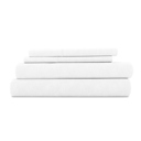 Full/Double White Linen Bamboo-Blend Breathable Luxury Bed Sheet Set