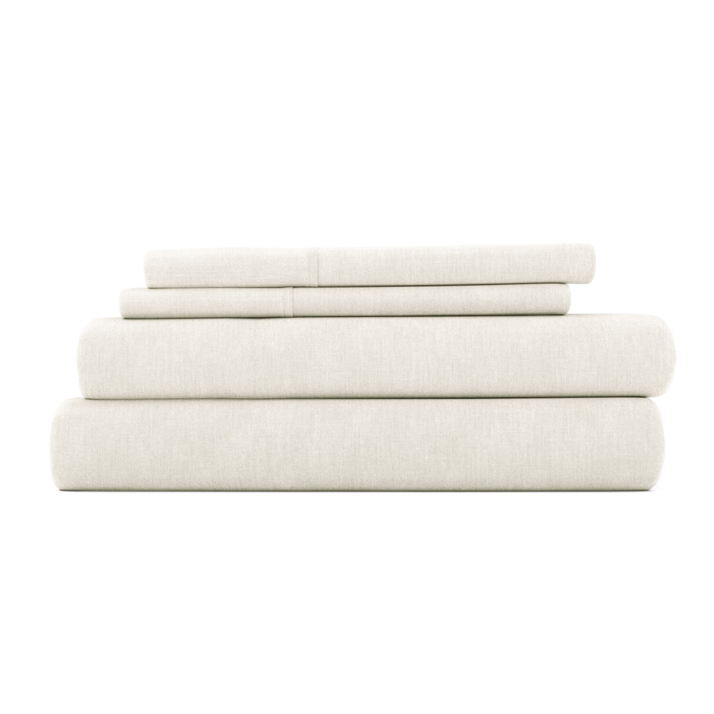 Linen Bamboo-Blend Breathable Luxury Bed Sheet Set