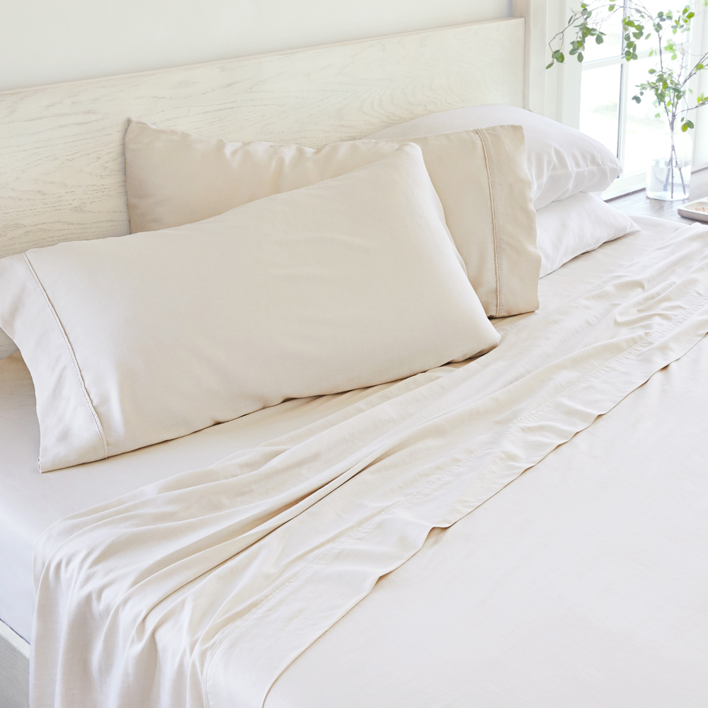 Linen Bamboo-Blend Breathable Luxury Bed Sheet Set