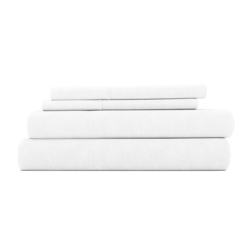 Linen Bamboo-Blend Breathable Luxury Bed Sheet Set