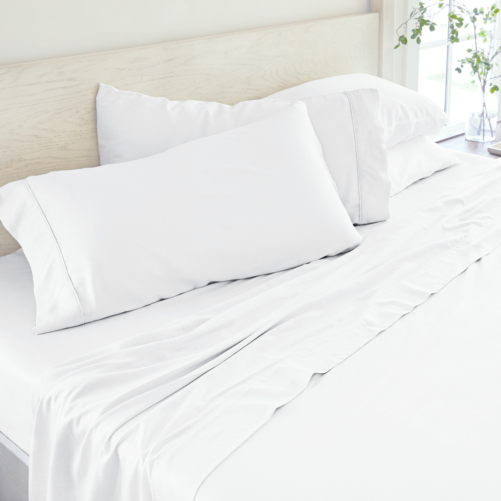 Linen Bamboo-Blend Breathable Luxury Bed Sheet Set