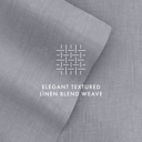 Twin Gray Linen Bamboo-Blend Breathable Luxury Bed Sheet Set