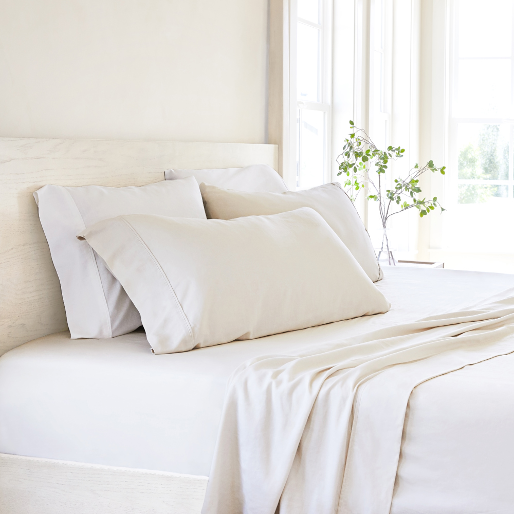 Linen Bamboo-Blend Breathable Luxury Bed Sheet Set