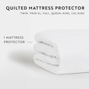 California King Fitted Mattress Protector with Comfortable Padding