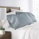 King Blue 2-Pack Cotton Pillowcases 300 Thread Count in Essential Colors