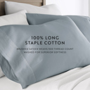 King Blue 2-Pack Cotton Pillowcases 300 Thread Count in Essential Colors