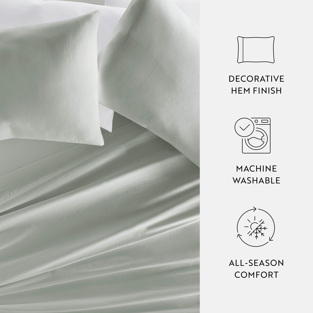 2-Pack Cotton Pillowcases 300 Thread Count in Essential Colors