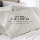 King Ivory 2-Pack Cotton Pillowcases 300 Thread Count in Essential Colors