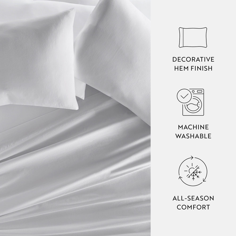 2-Pack Cotton Pillowcases 300 Thread Count in Essential Colors