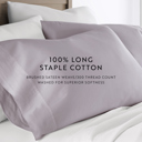 King Mauve 2-Pack Cotton Pillowcases 300 Thread Count in Essential Colors